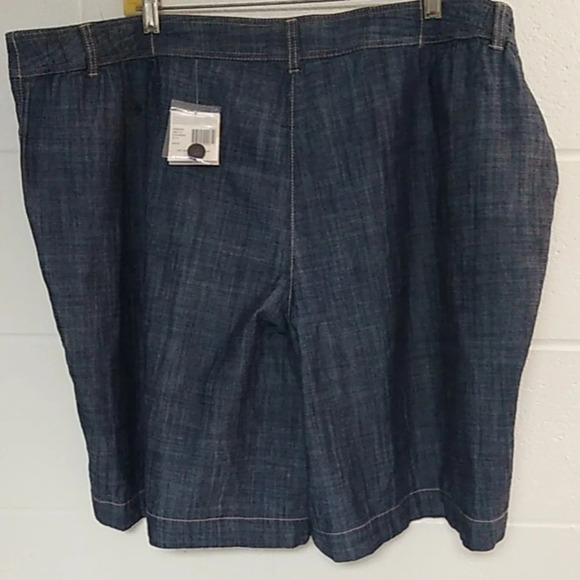 JUST MY SIZE LIGHT WEIGHT, DARK 100% COTTON, DENIM, 9.5", JEAN SHORTS NEW - Picture 3 of 8